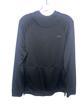 Skora Hoodie Mens Large Black Qwick Dry Hoodie Pullover Athletic Running Shirt